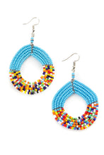 Load image into Gallery viewer, Rainbow Maasai Celebration Circle Earrings
