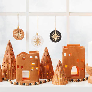 Terracotta Snowflake Ornament