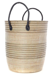 Set of 3 Huntington Baskets with Leather Handles