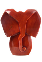 Load image into Gallery viewer, Brown Soapstone Elephant Bust Sculpture
