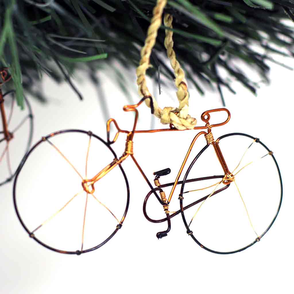 Recycled Wire Bicycle/Bike Ornament