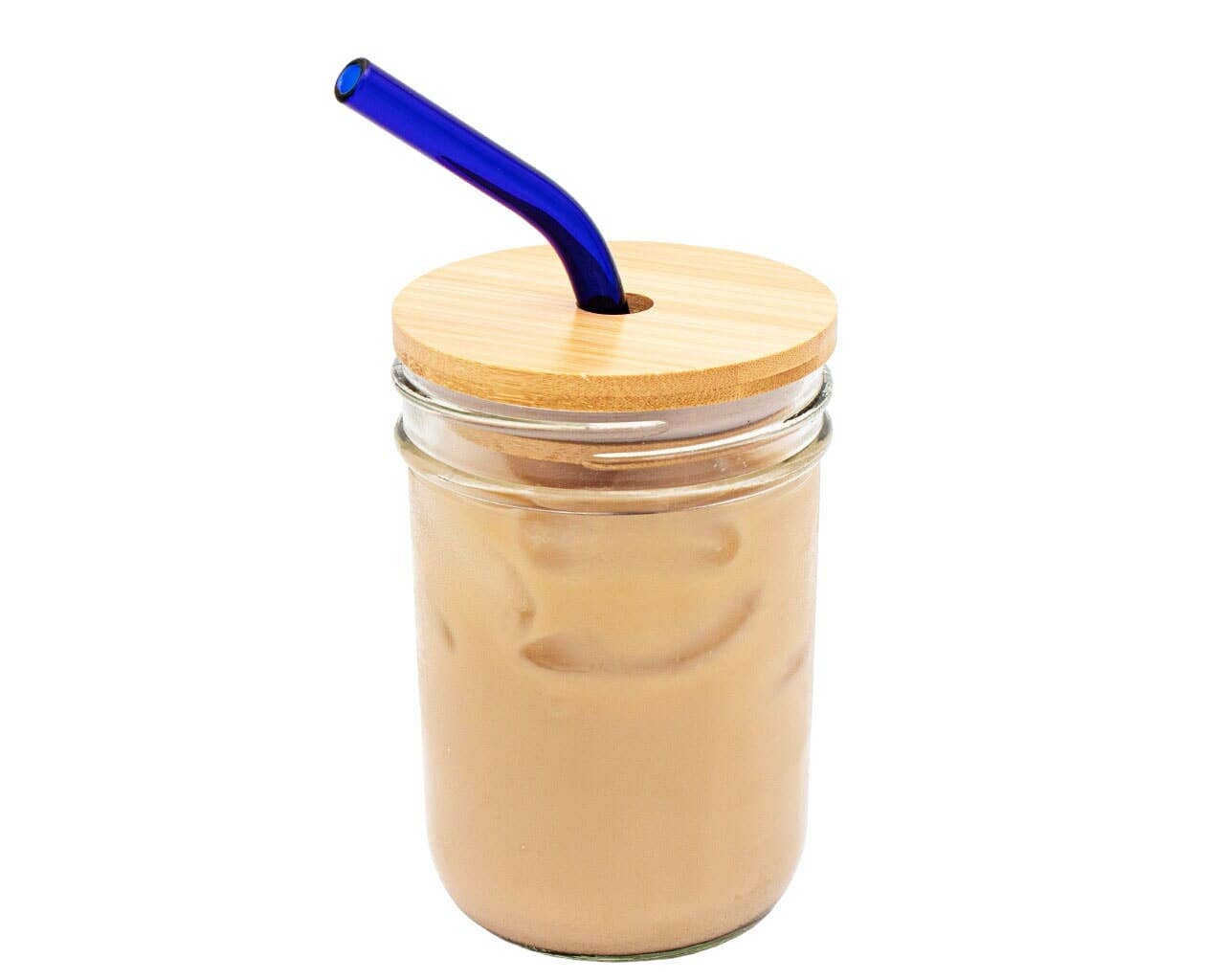 Bamboo Straw Hole Tumbler Lid for Mason Jars
