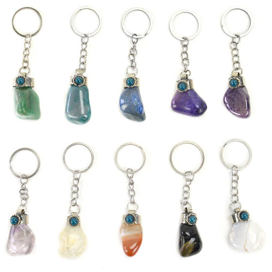 Tumbled Stone Keychain