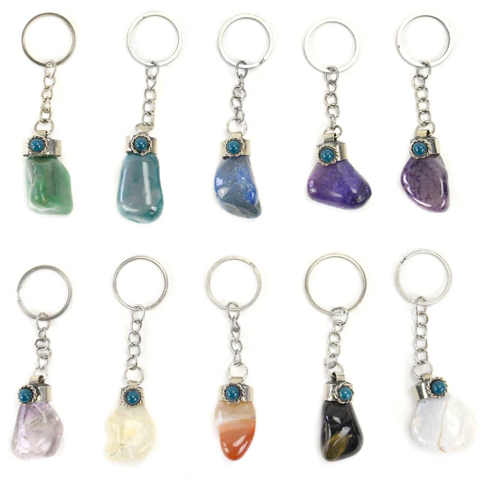 Tumbled Stone Keychain