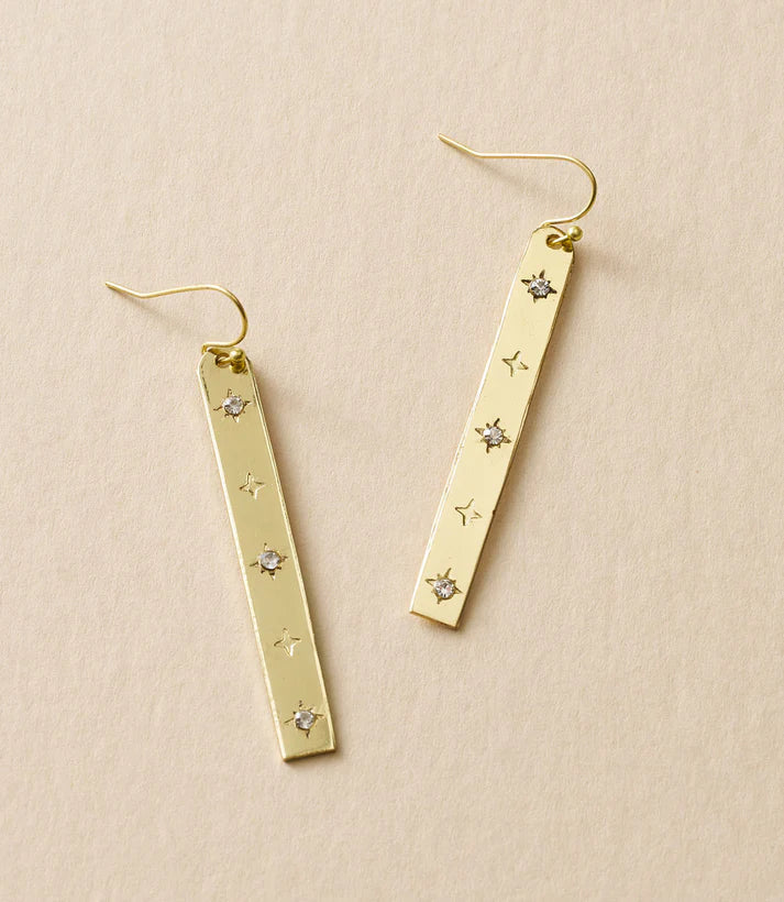 Earring Sitara Starry Long Linear studded