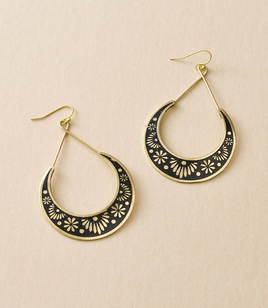 Earrings Nisha Crescent Moon Hoop