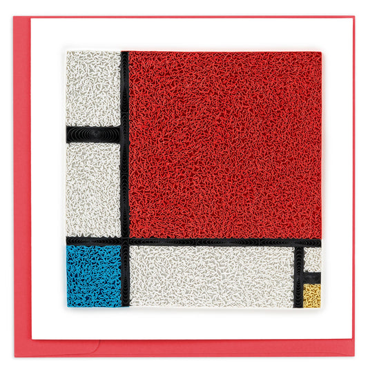 Artist Series - Quilled Composition with Red...Mondrian Quilled Card
