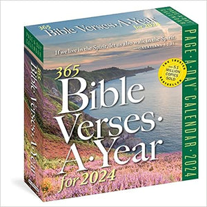 365 Bible Verses-A-Year for 2024 Page-A-Day Calendar: Timeless Words From the Bible to Guide, Comfort, and Inspire 823