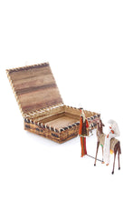 Load image into Gallery viewer, Leaving for Egypt Banana Fiber Nativity Sculpture with Box

