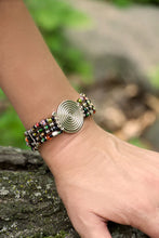 Load image into Gallery viewer, Rainbow Beaded Bracelet with Silver Coil 35 left in stock
