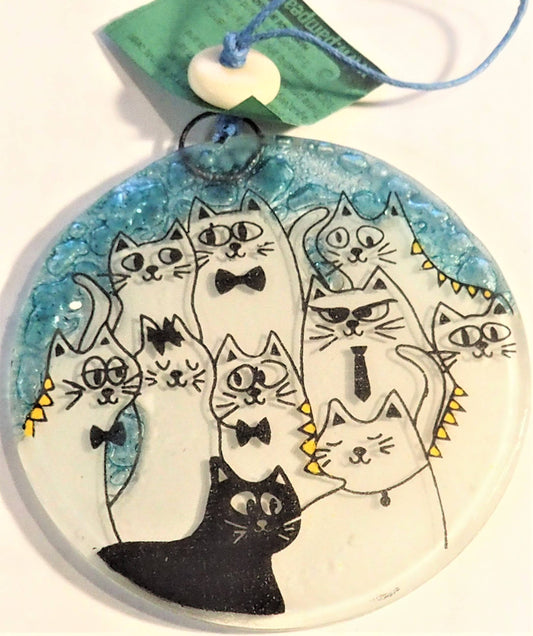 Cat Pack Ornament / Suncatcher