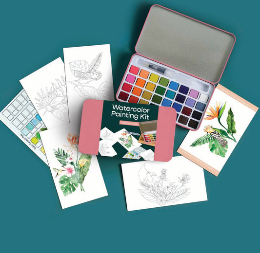 watercolor painting kit Tropical Florals