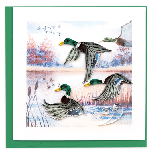 Duck Migration Quilled Card