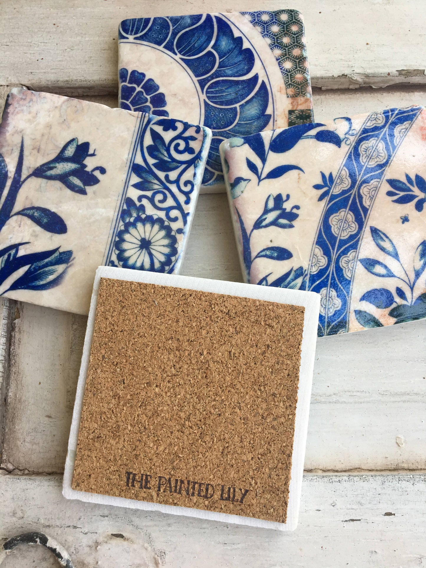 In Blue stone coaster