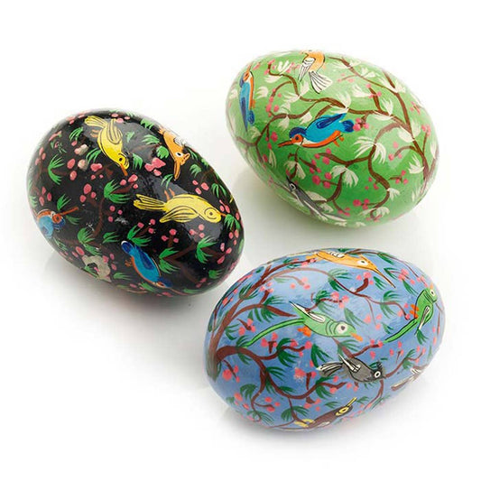 Birdie Kashmiri Easter Eggs - Set of 3