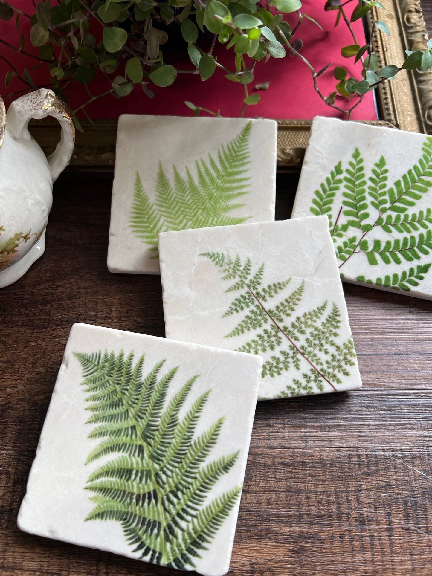 Ferns stone coasters