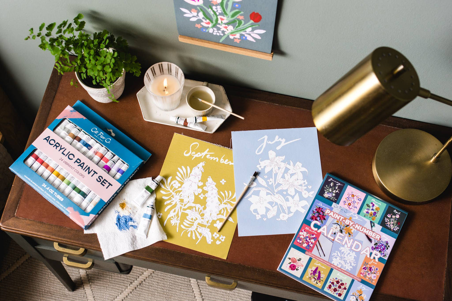 Paint-by-Number Calendar Kit: Calendar Only