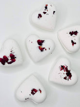Load image into Gallery viewer, Organic  Rose Heart Bath Bomb, Valentine’s Day: Plastic packaging
