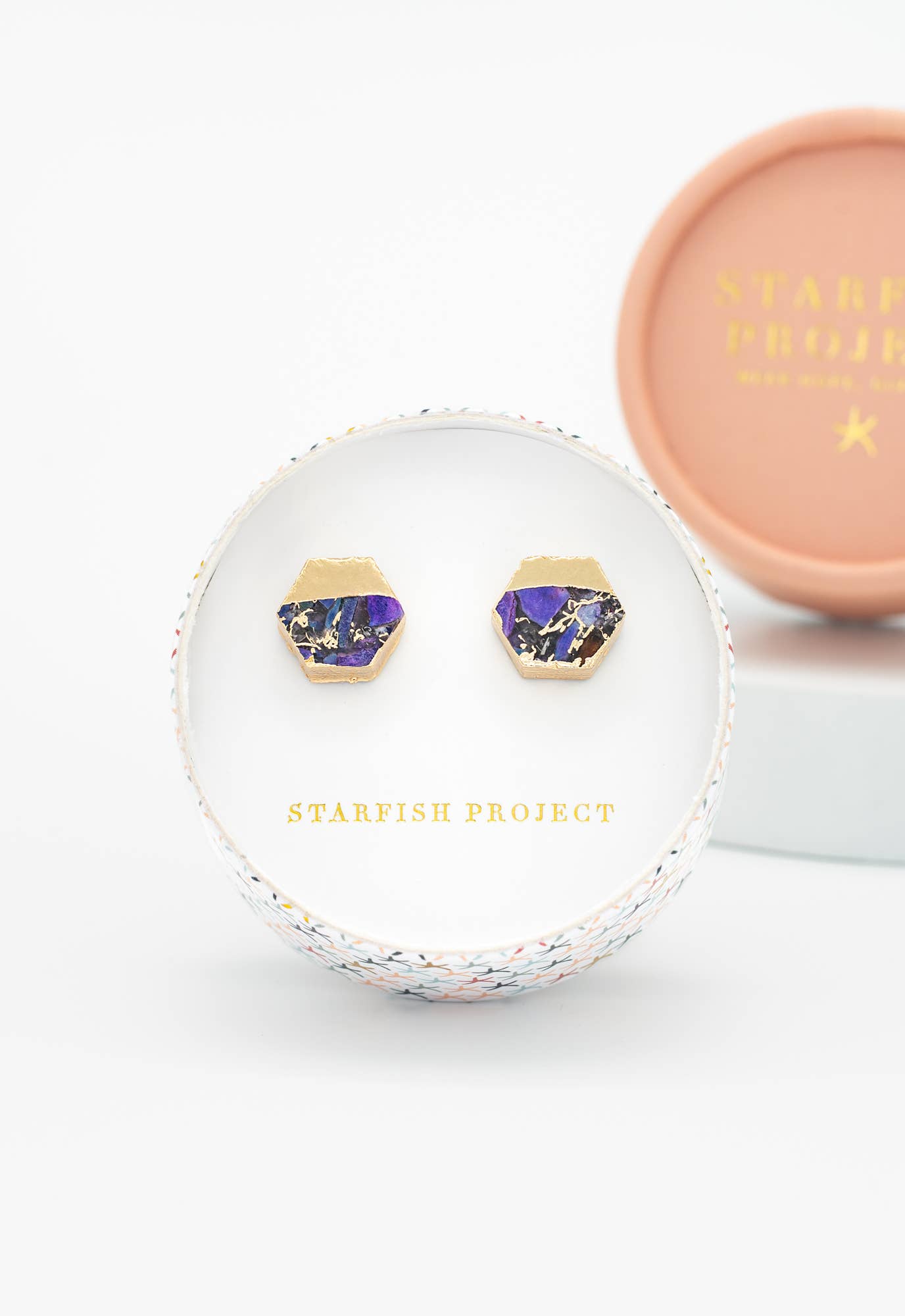 Canopy Stud Earrings – Royal Purple Emperor Stone