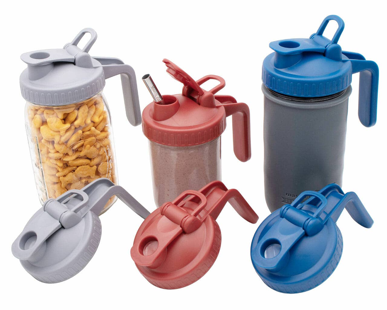 Pour & Store Pitcher Lid w/ Handle for Mason Jars: Ultra Violet / Wide mouth
