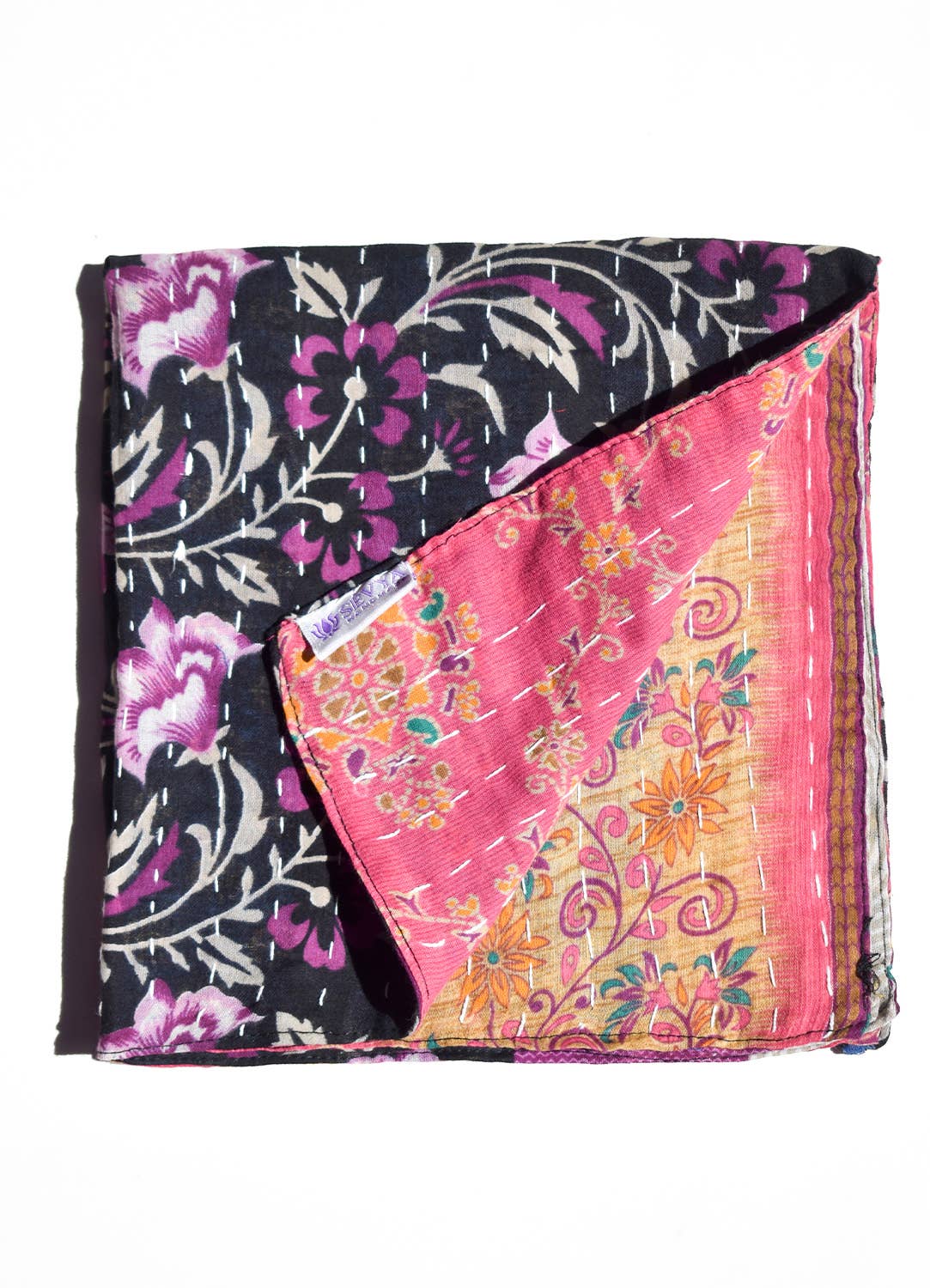 Black Kantha Napkins - Set of 4