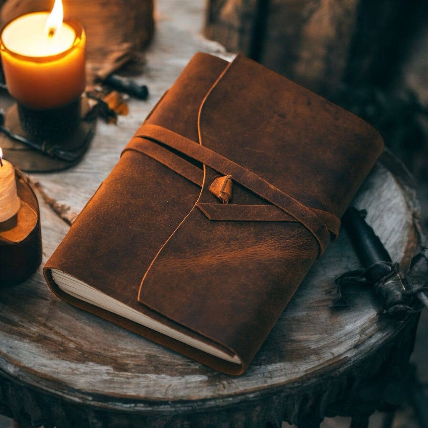 Leather journal notebook leather bound journal travel jornal