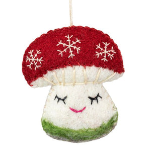 Felt Ornament: Snowflake Mushroom