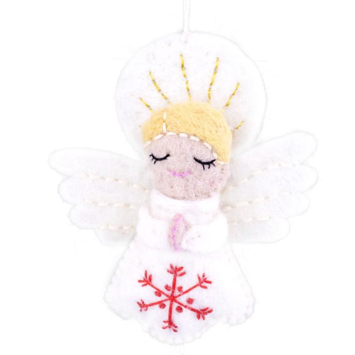 Felt Ornament: Snowflake Angel