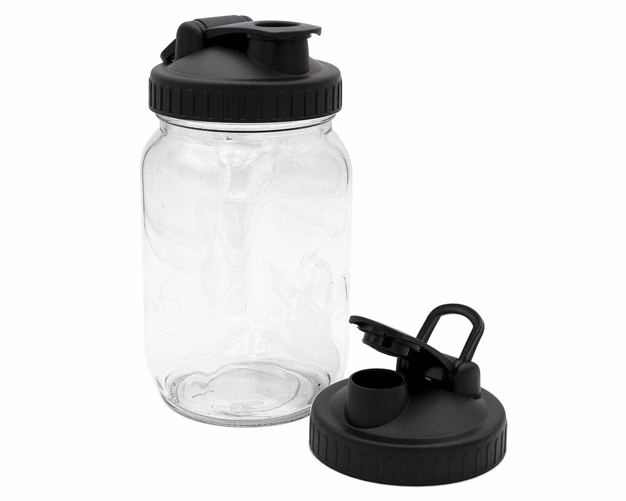 Pour & Store Shaker Lid w/ Carry Loop for Mason Jars: Cherry red / Regular mouth / Updated