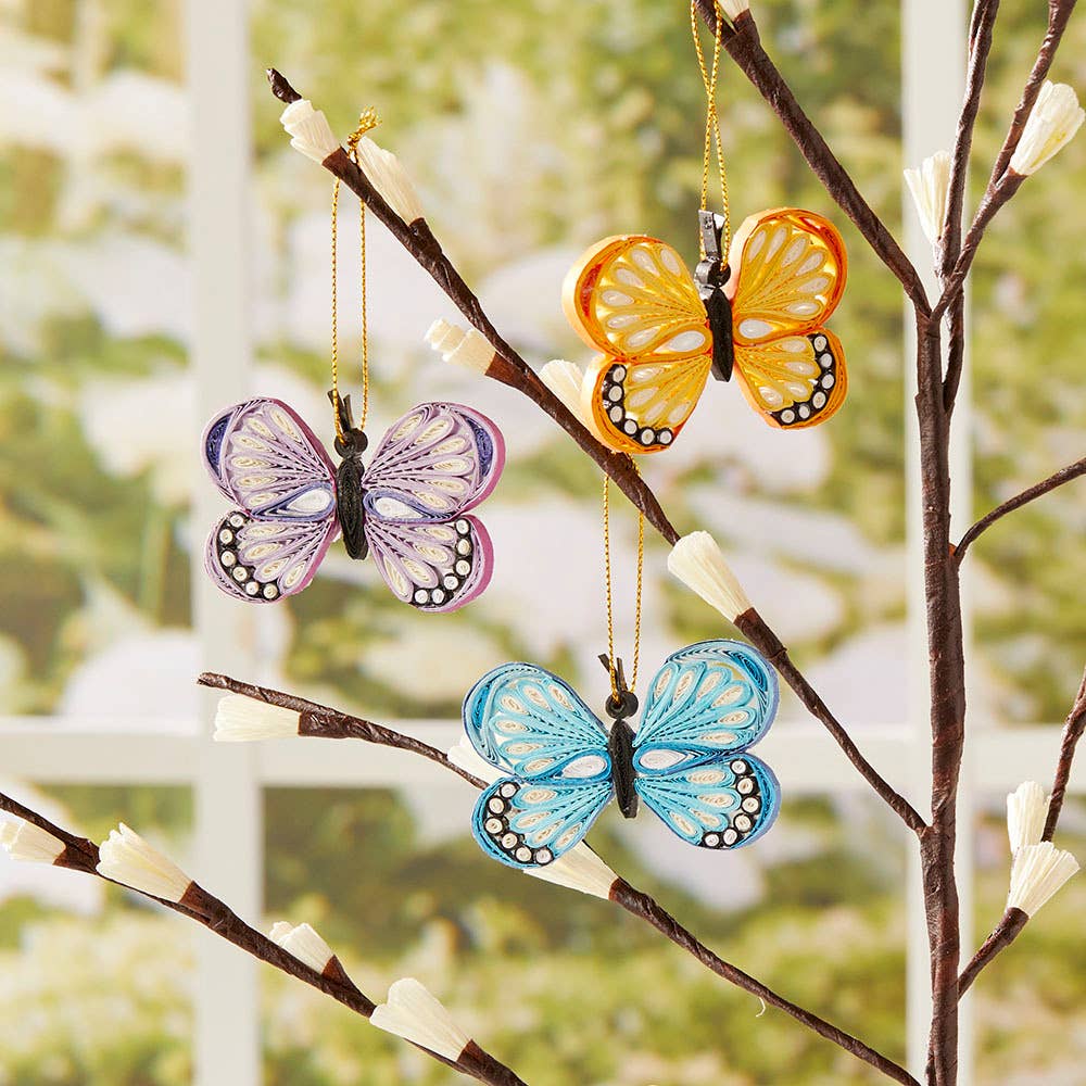 Quilled Butterfly Easter Ornaments