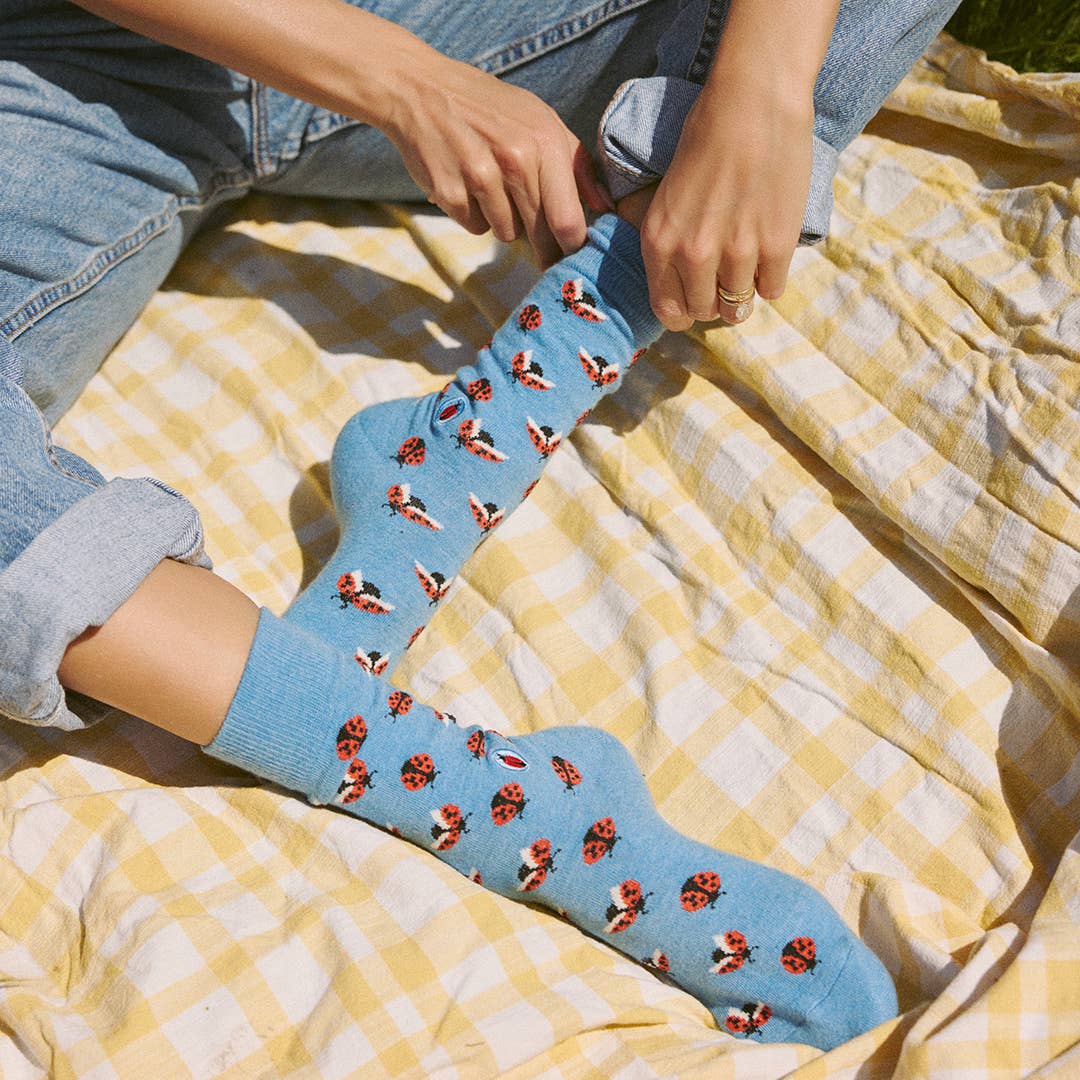 Socks that Protect Pollinators (Blue Ladybugs): Small