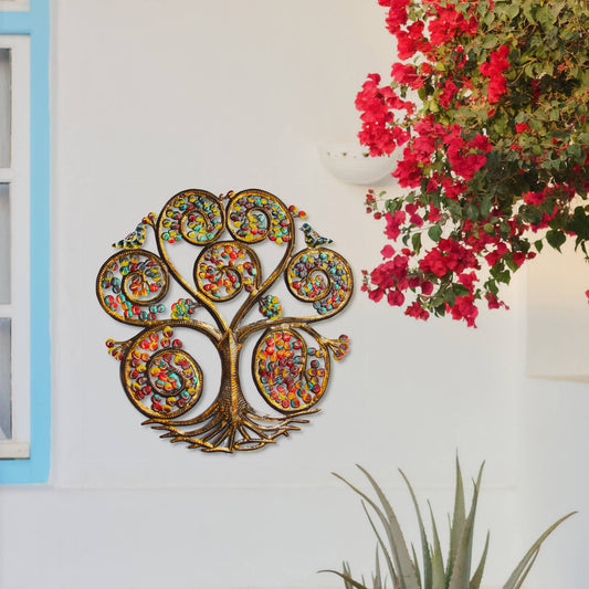 Autumn Spiral Tree of Life 24" Haitian Metal Drum