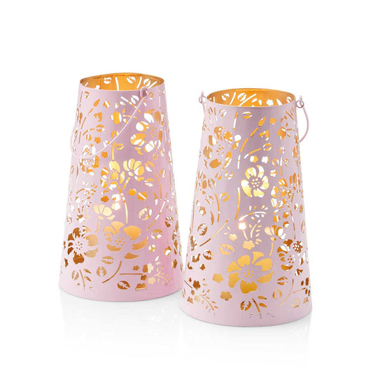 Pastel Pink Floral Lantern