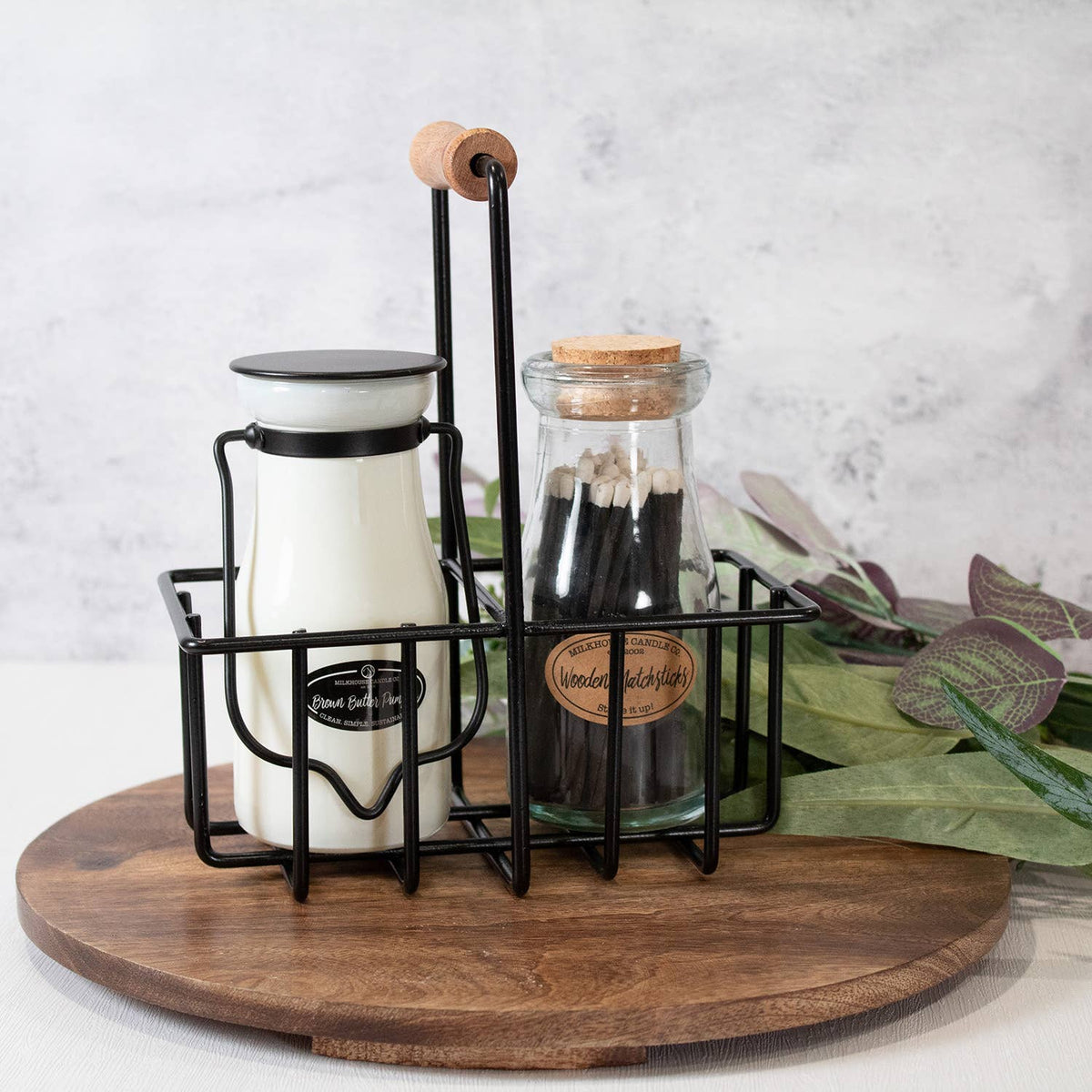 Milkbottle of Matches by Milkhouse Candle Co