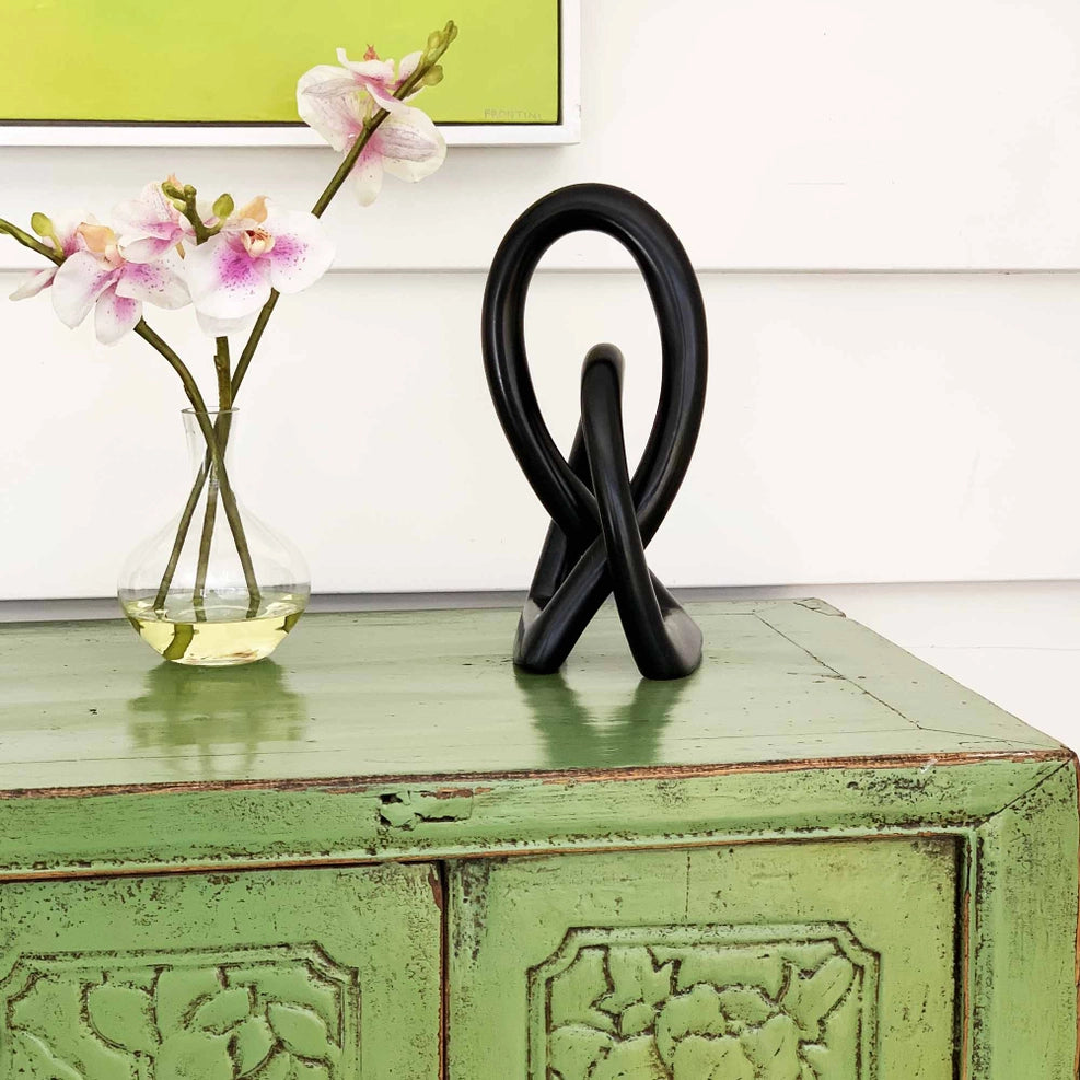 Wedding Eternity Knot - BLACK 8 inch