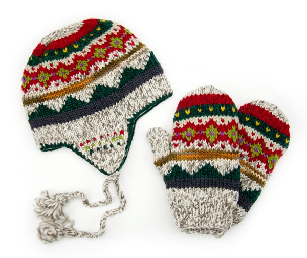 Classic Knit Hat & Mitten Set