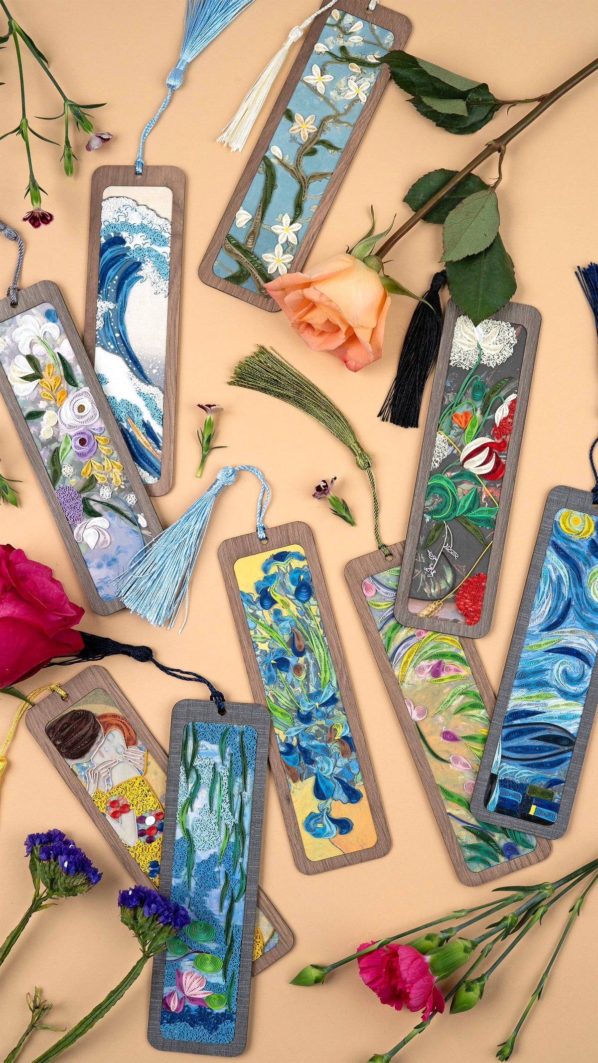 Handmade Quilled Paper The Great Wave off Kanagawa Bookmark