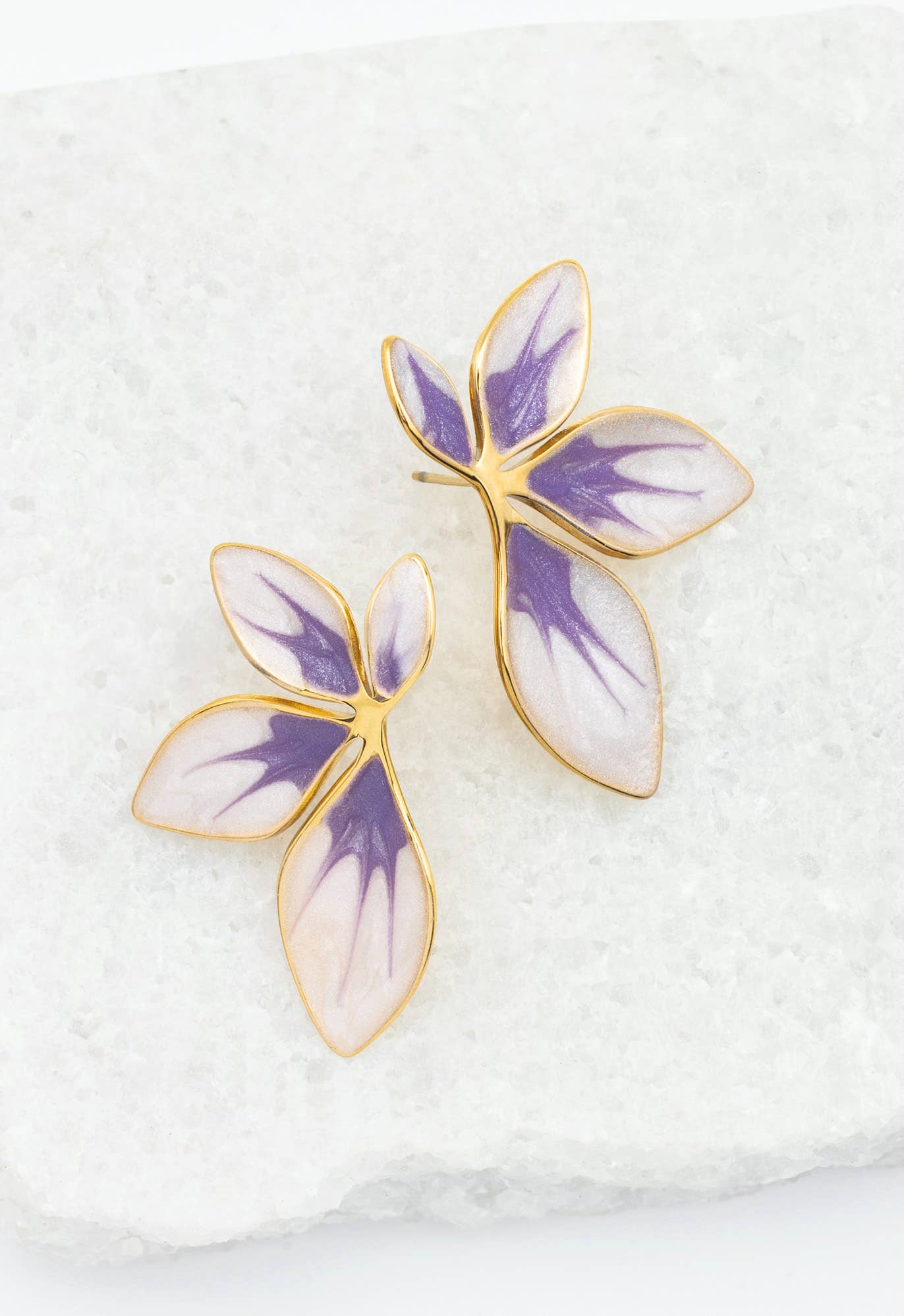 Flourish Lavender Leaf Earrings