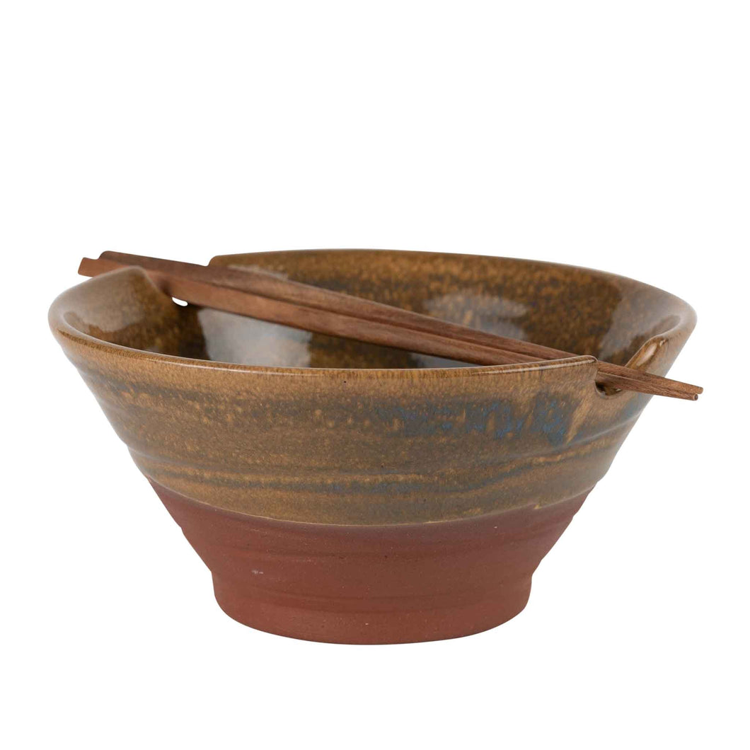 Chopsticks & Terracotta Bowl Set