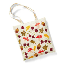 Load image into Gallery viewer, Fall Foliage Embroidered Tote
