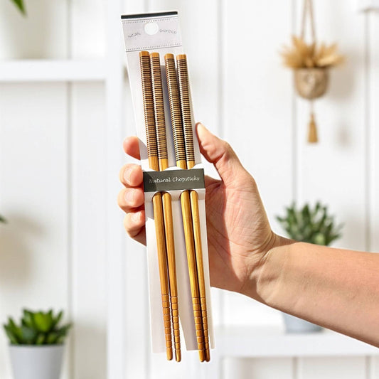 Bamboo Chopsticks Set | Summer Bestseller: Black & Black
