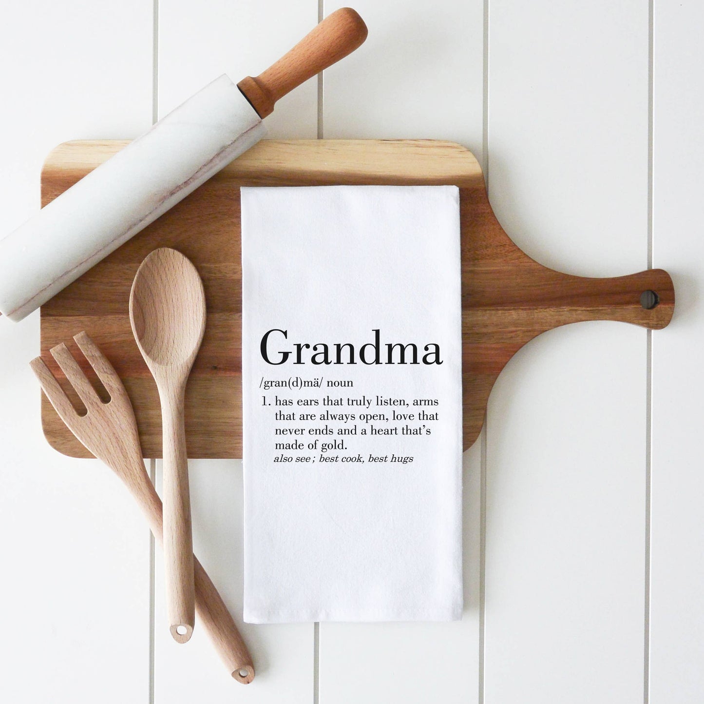 Grandma Tea Towel: Sage • Cotton/Linen Blend