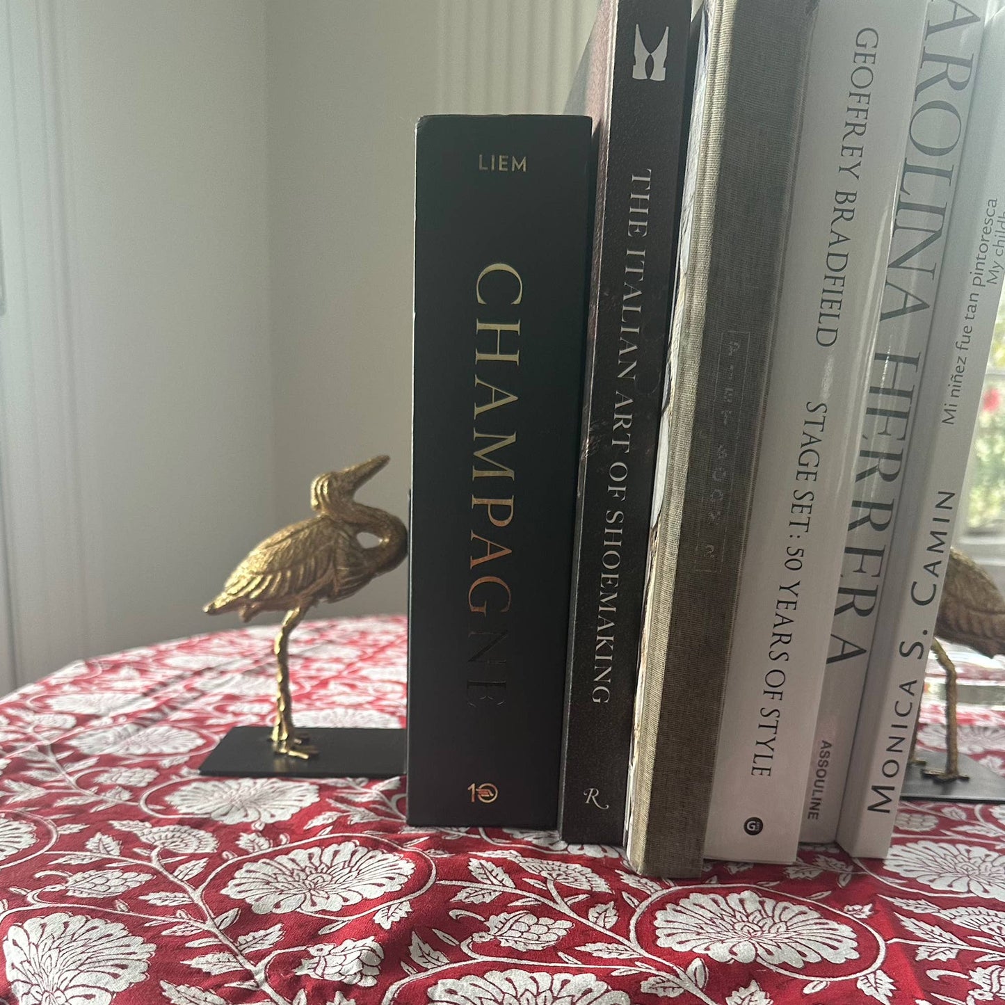 Fox Run Crane Decorative Bookend Set, Iron, 3.5”x4.1”x5.75"