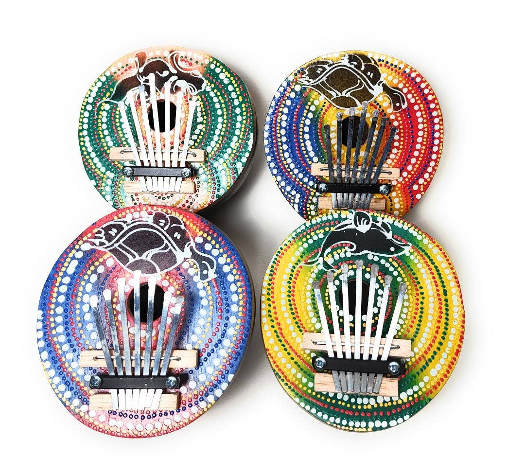 Painted Coconut Kalimba Thumb Piano SMALL
