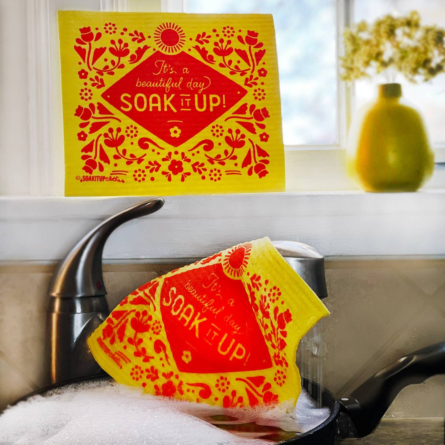 Dishcloth Beautiful Day Soak iT Up Yellow