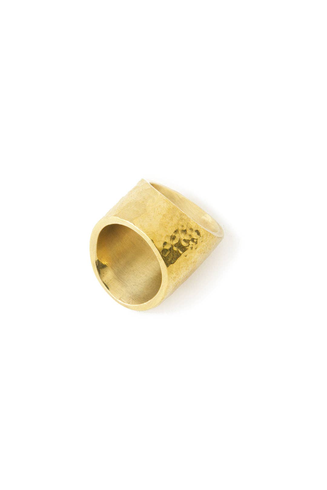 Kenyan Hammered Brass Sanctuary Ring: US Ring Size 8 - KFJ03B