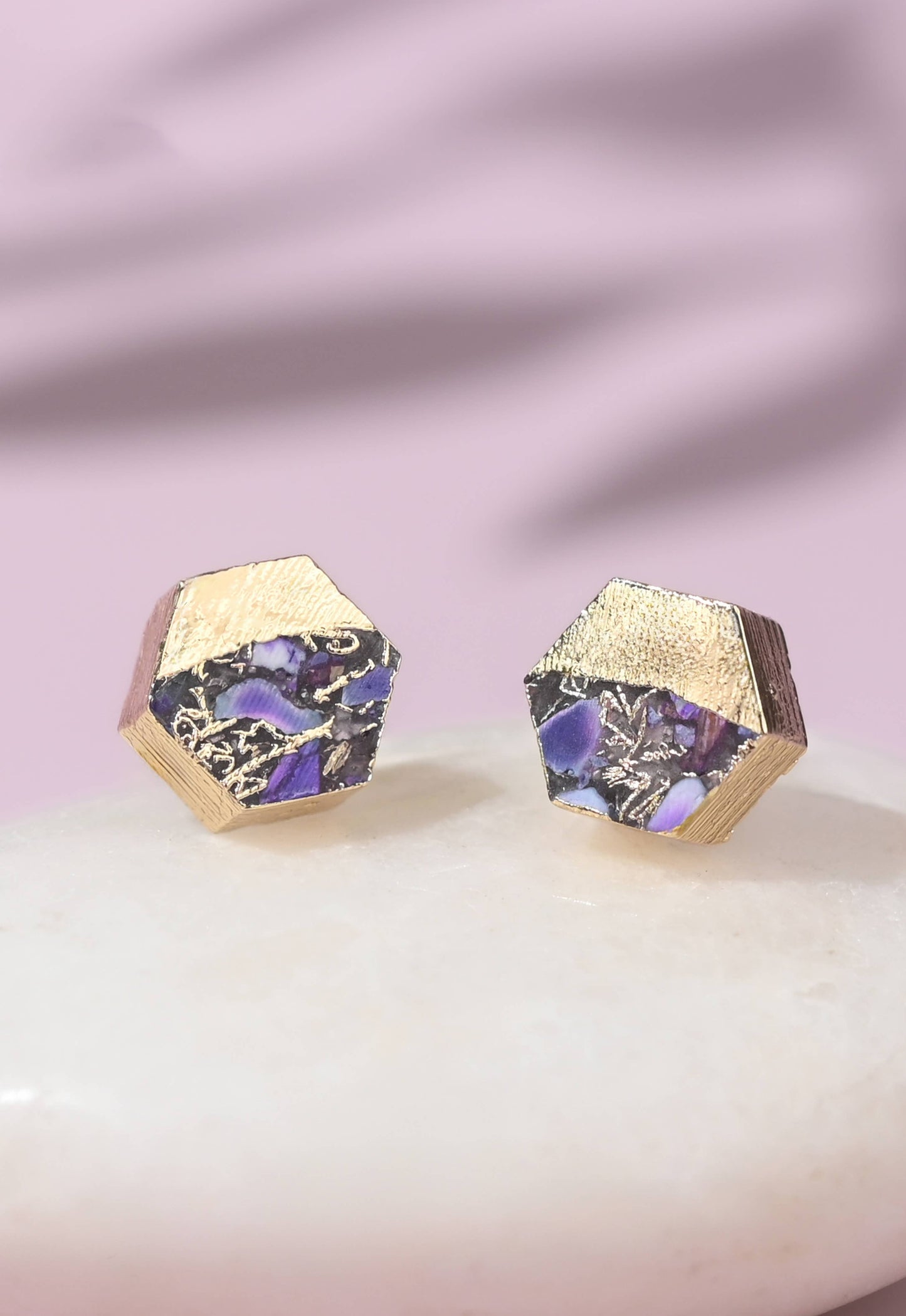 Canopy Stud Earrings – Royal Purple Emperor Stone