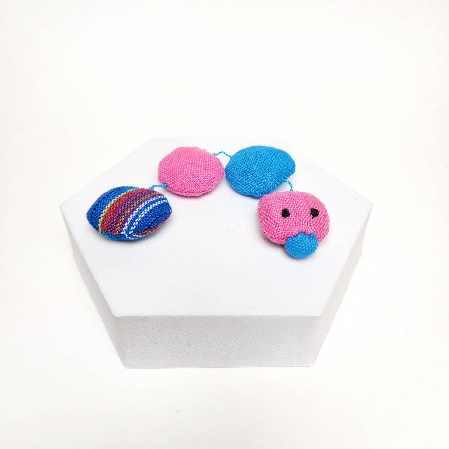 Organic Catnip Caterpillar Cat Toy: Pink