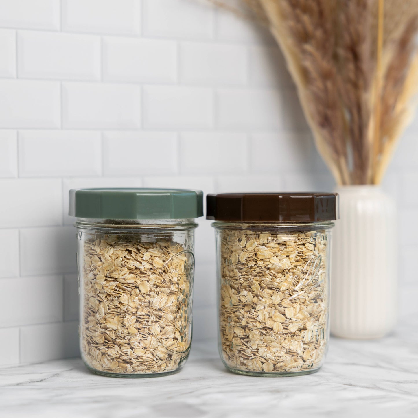 Jarware Multicolor Mason Jar Lids, Set of 4 Wide Mouth
