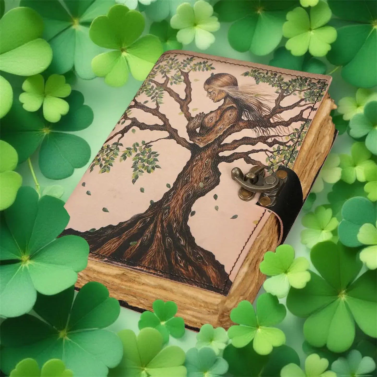 Mother of Earth Handmade Vintage leather journal Grimoire